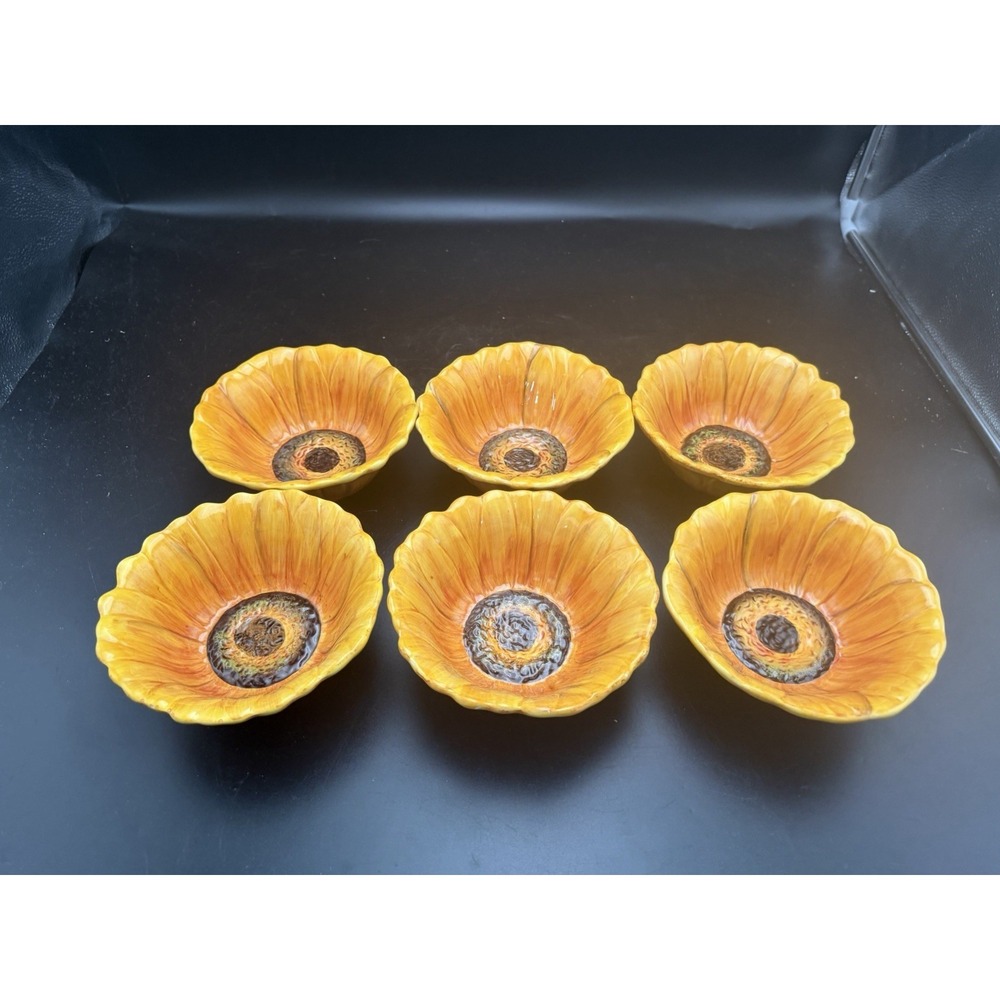 Certified International Susan Winget Sunflower Cereal Bowls Set of 6